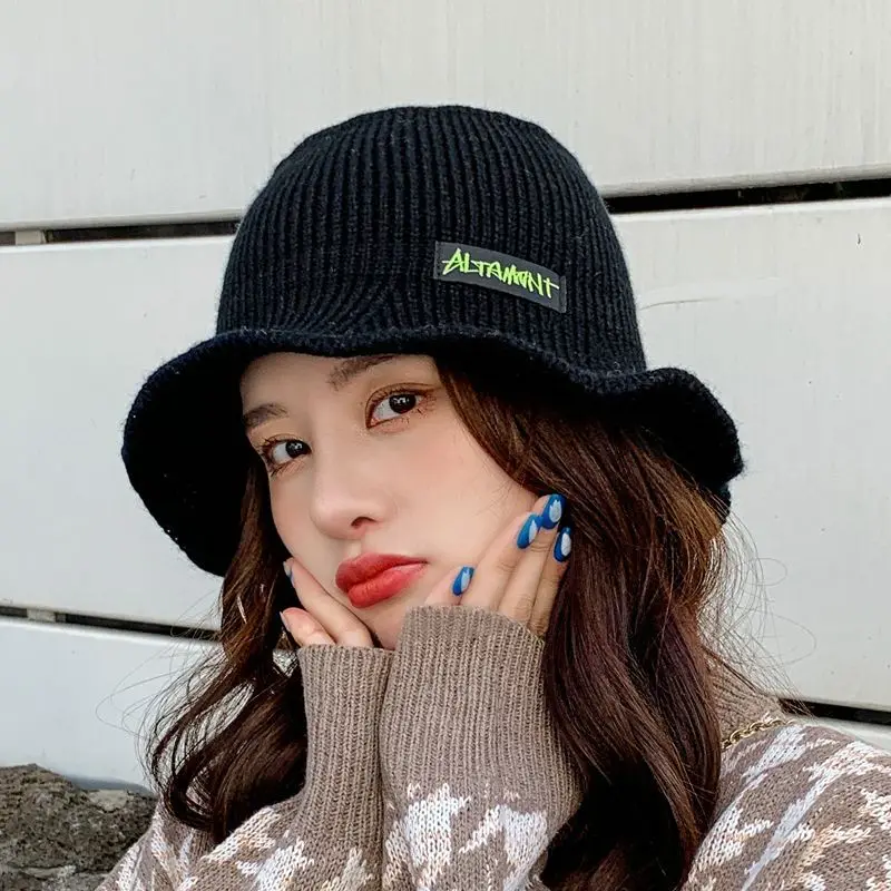 

New Fashion Fisherman Hat Female Autumn And Winter Literary Retro Sweet Lovely Knitting Fisherman Cap