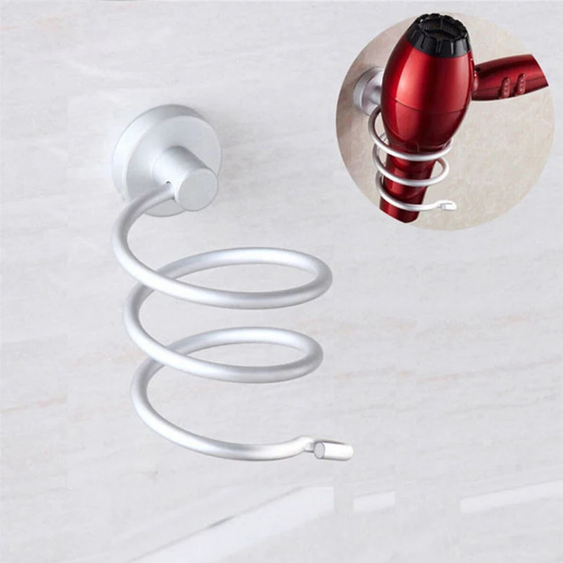 

Hot Sale Saving Space Metal Spiral Stand Hair Dryer Rack Durable Support Holder Bathroom Shelf Drying Styling Stand #3d25