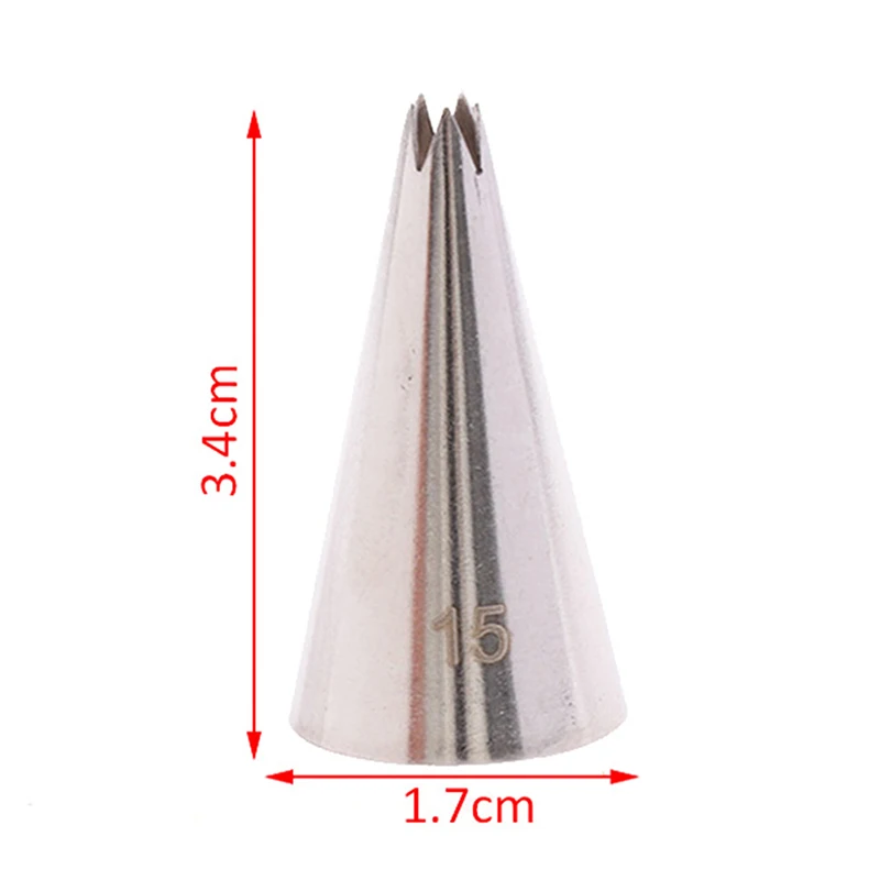 

15# Cake Decorating Pastry Piping Nozzle Icing Tips Bakeware Kitchen Cake Decorating Tools