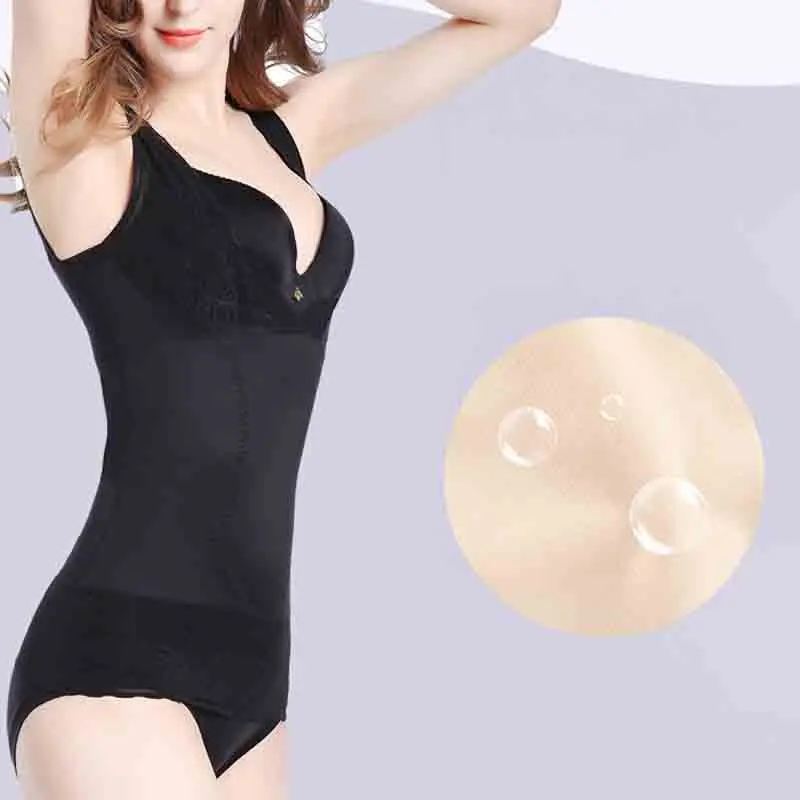 

NORMOV Sexy Women Sling Body Shaping Clothes Thin Black Breathable Abdomen Waist Beauty Tops Plus Size Slim Shapers Underwear