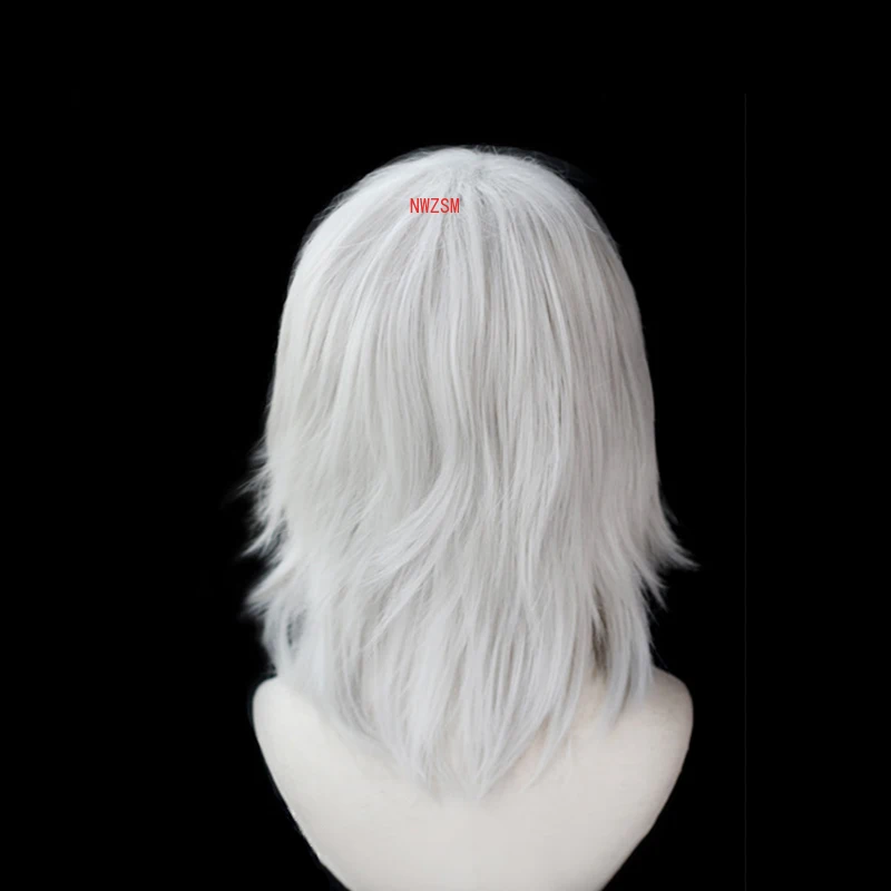 

Anime Comic Demon Slayer Kimetsu no Yaiba Cosplay Wigs Uzui Tengen Cosplay Wig Heat Resistant Synthetic Wig White Straight Men