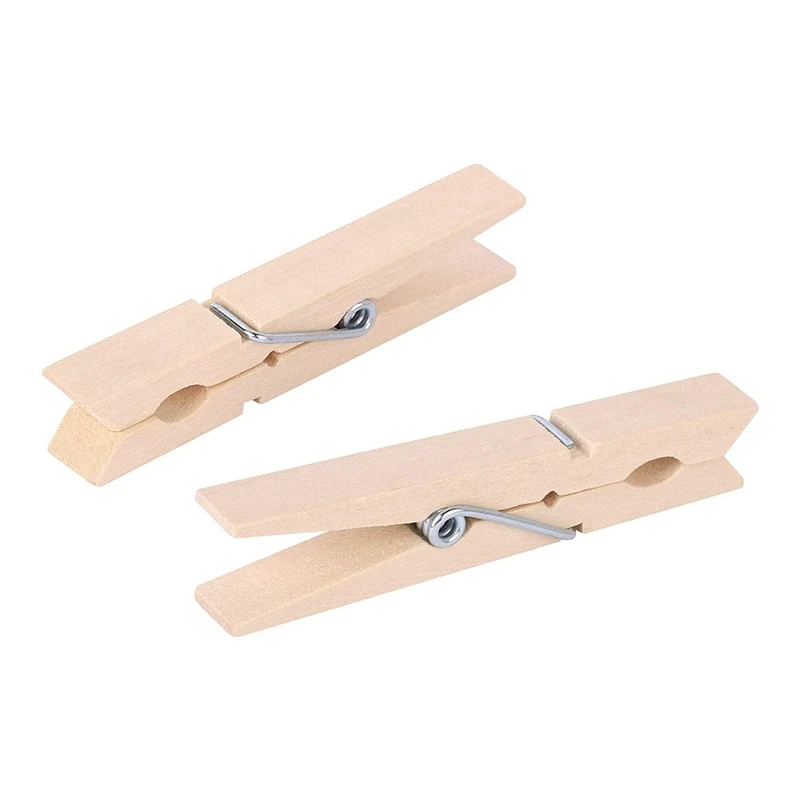

100Pcs Large Wooden Clothespins Bulk Heavy Duty Clothes Pins for Laundry Hanging Clothing Crafts Pictures 9CM