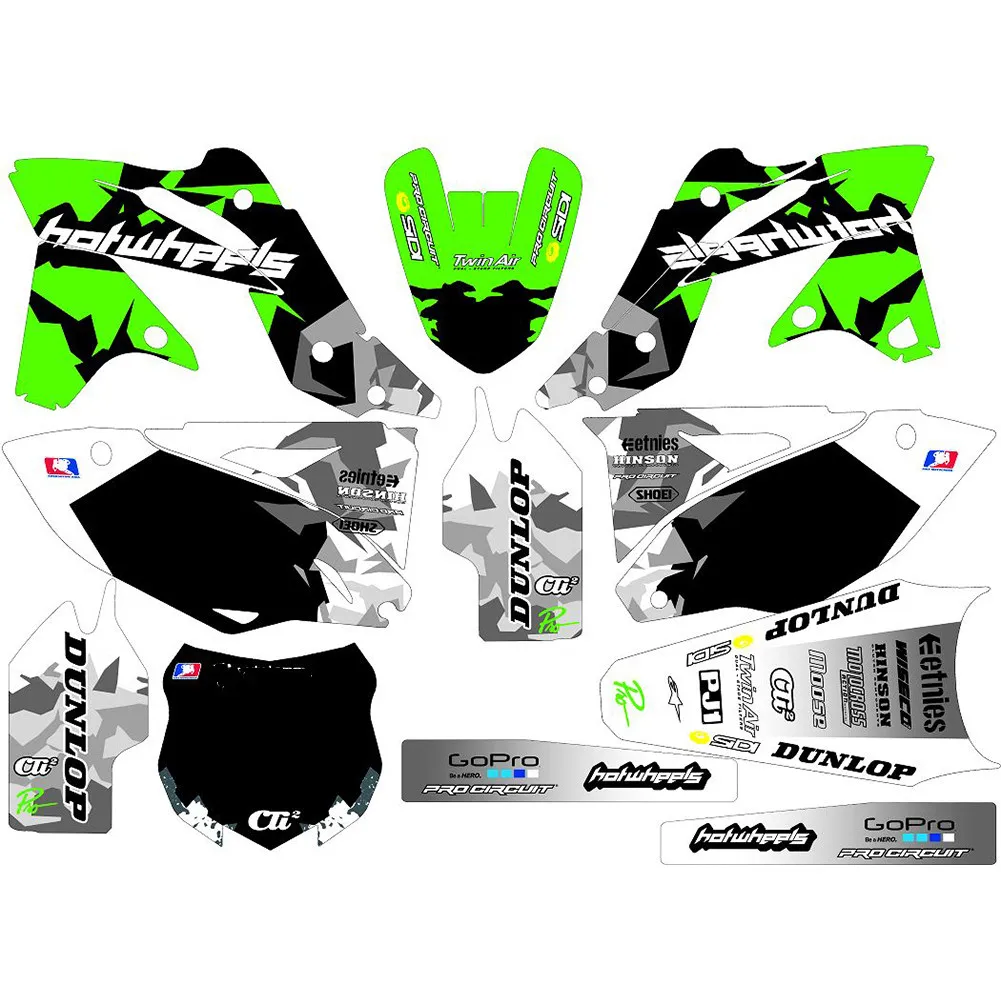 Наклейки для графики мотоцикла 3 м наклейки наборы Kawasaki KX250F KXF250 2013 2014 2015 2016 KXF 250 KX