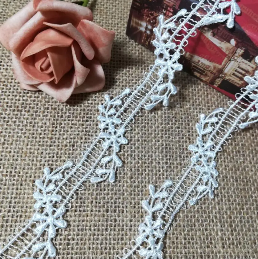 1 м Высококачественная кружевная ткань ширина 3 см вышивка белая лента занавеска