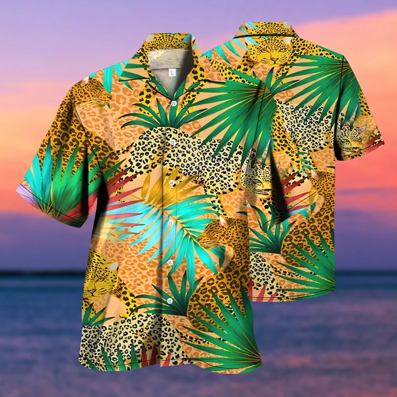 Fashion pheasant 3D printed Hawaiian Shirt Men's 3D shirt leisure beach 3D printed Street hip hop Harajuku shirt