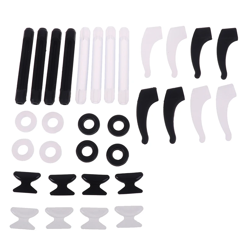 

1 Set Silicone Anti-slip Round Eyeglass Retainers Nose Pads Ear Hooks Glasses