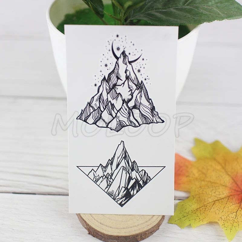 Татуировка-наклейка для девочек и мужчин Временный тату-наклейка на тему скалы