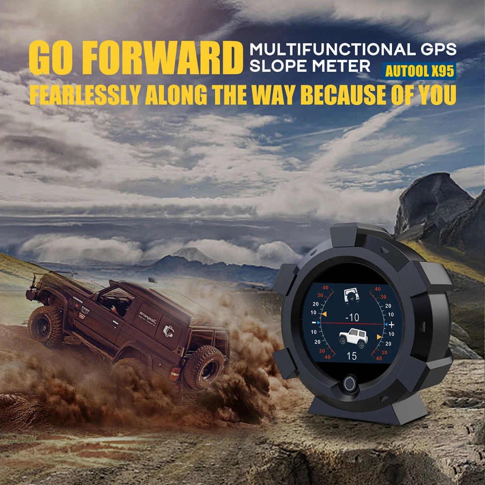 

4x4 Car Inclinometer High Precision Compass Altitude Off-road Device Smart GPS Slope Meter Provide Slope Angle Speed Device