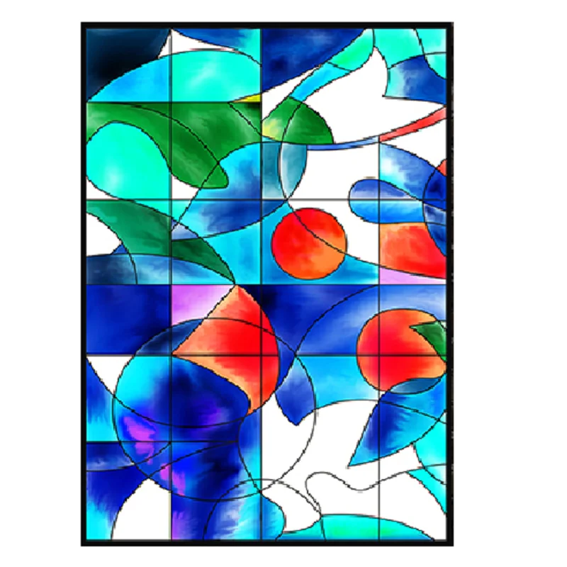 Оконная пленка размером под заказ Электростатическая виниловая Съемная