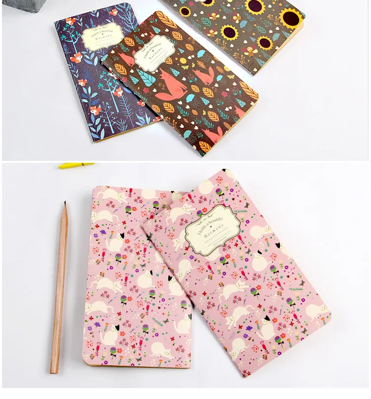Винтажные Цветы дневник Sketchbook Bullet Journal крафт бумажные записные книжки для детей девочек школьные офисные принадлежности новинка канцелярские принадлежности