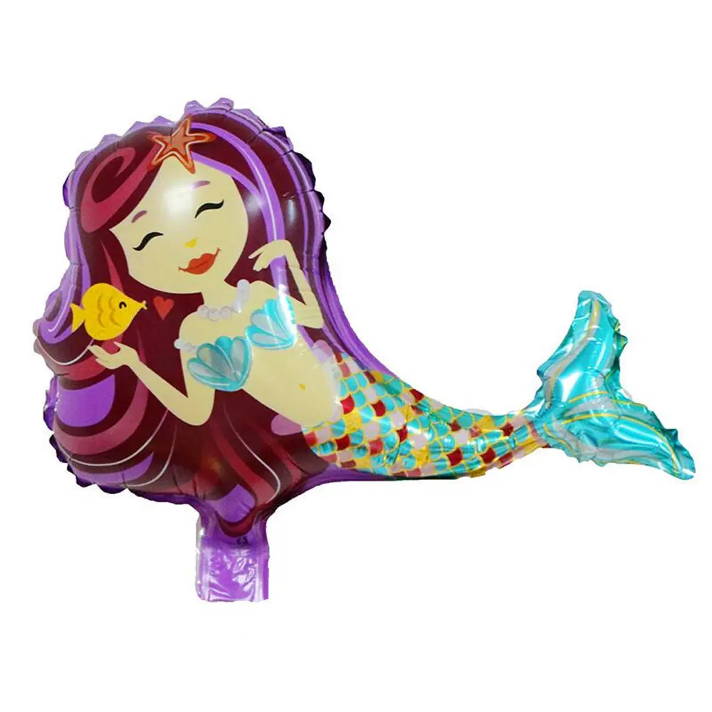 16inch Mermaid Foil Balloon Kids Inflation Toys Happy Birthday Ballon Decorations Helium Air Ball Baby Shower Party Supplies | Дом и сад