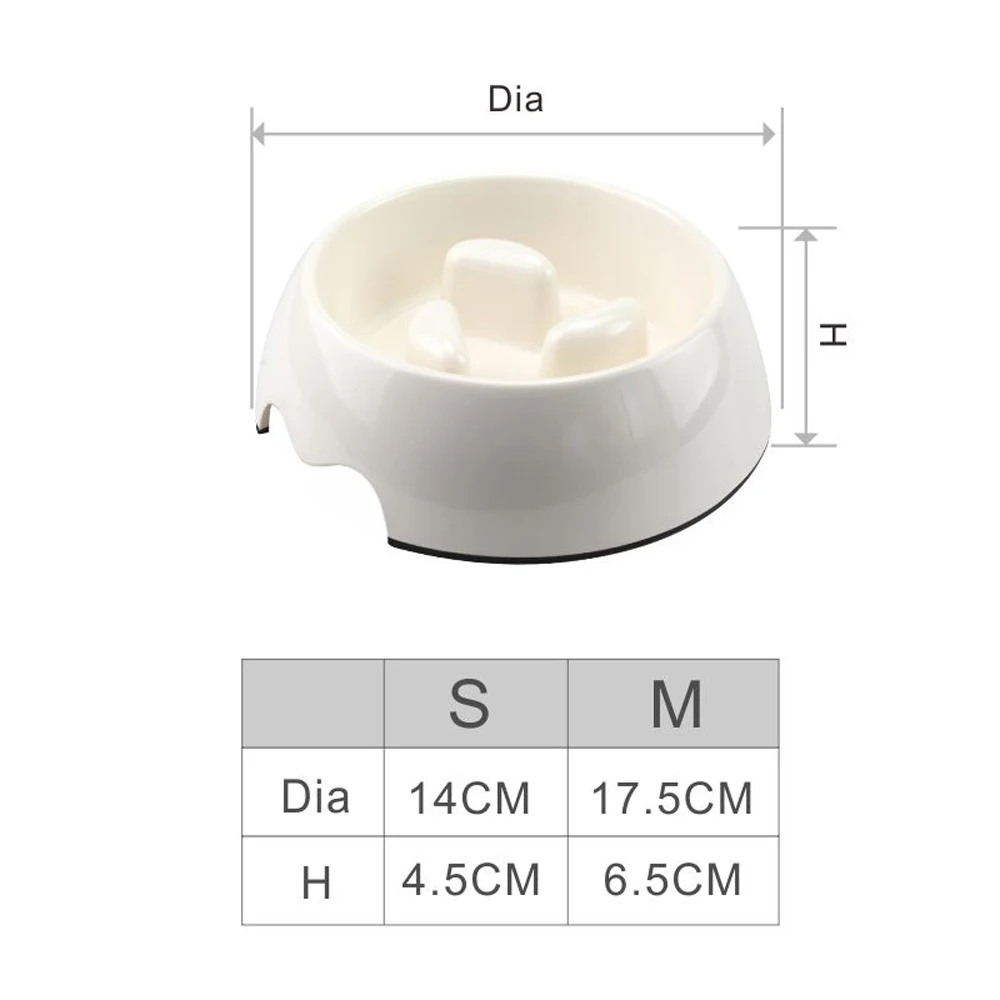 

MC Star Pet Slow Food Bowls Cats Dogs Not Fragile Melamine Puppy Dishes Solid Color Anti-Choke Pets Non-Slip Slow Feeder Plate