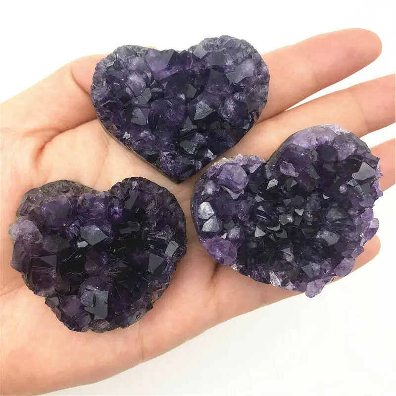 Природные камни и минералы Уругвайский Аметист природные вырезанные вручную Geode