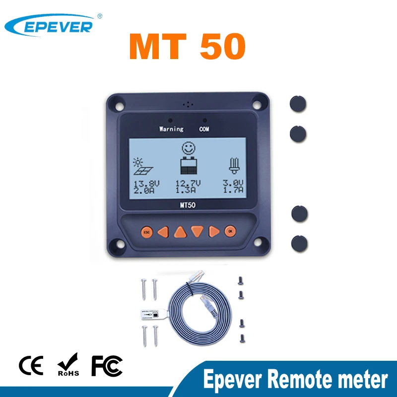 EPever EPsolar дистанционный метр дисплей MT50 для MPPT контроллер солнечного заряда Tracer BN