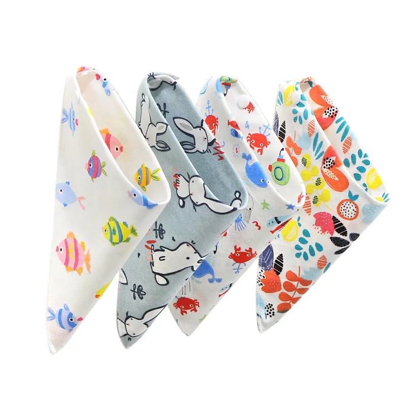 Baby Bibs Cotton Feeding Apron Triangle Cute Girls Boys Cartoon Scarf Collar Burp Cloth | Детская одежда и обувь