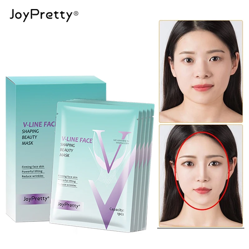 

JoyPretty 5pcs V-Shaped Face Slimming Mask for Women Removing Double Chin Burning Fat Firming Lifting Skin Care Korean Cosmetics
