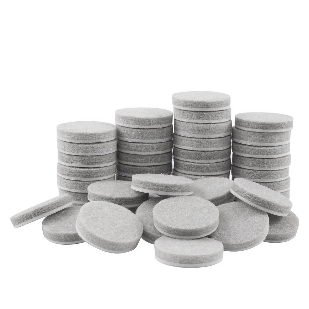 

50PCS Round Non-Slip Mat Round Felt Furniture Leg Pad Self Adhesive Floor Protector Mat For Hard Surfaces Chair Table Protector