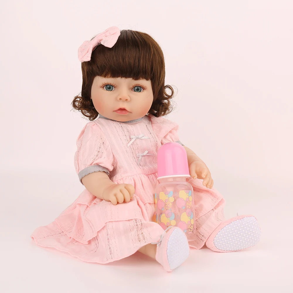 NPKDOLL Reborn Baby 17 дюймов Полностью виниловый силиконовый Bebe игрушки для детей