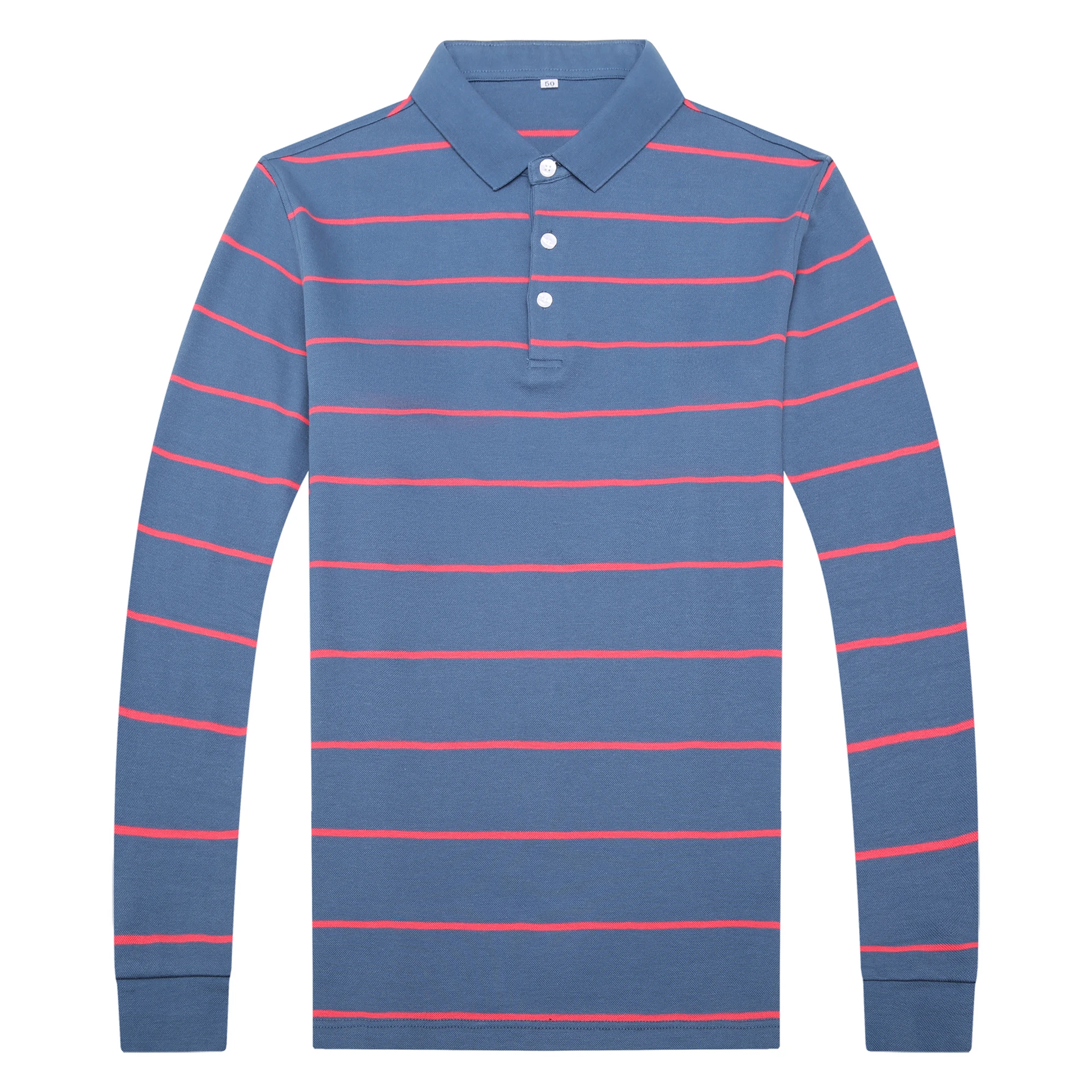 Новинка осени 2019 мужская рубашка-поло с длинными рукавами Высококачественная