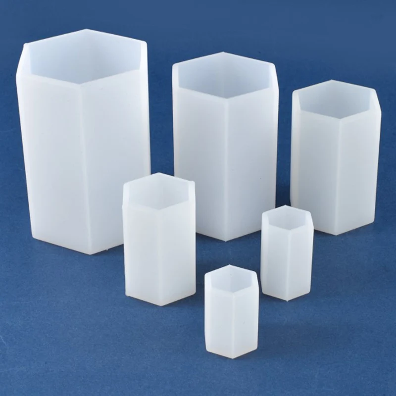 

Форма ручной работы «сделай сам», Кристальный эпоксидный цилиндр, шестиугольная силиконовая форма из эпоксидной смолы, подсвечник, форма д...