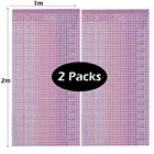 2 упаковки, маленькие квадратные фольгированные занавески для девичвечерние