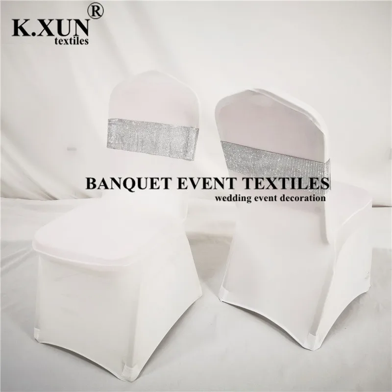 Banda de lentejuelas con hebilla para silla, funda para silla de banquete, decoraci&oacute;n para evento de boda, fiesta, 20 Uds.-1