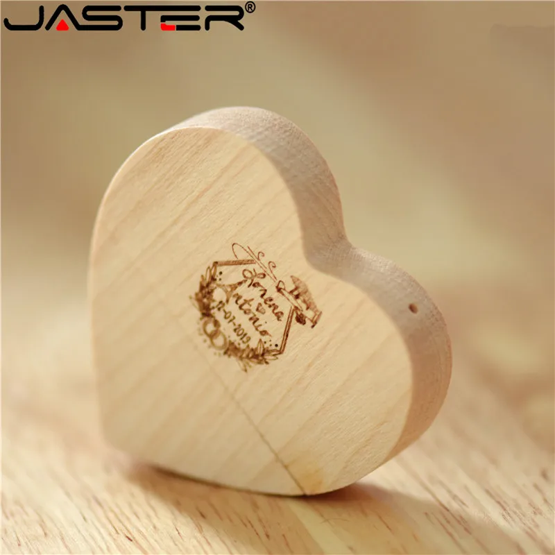 JASTER(более 10 шт. бесплатный логотип) Usb накопитель 8 ГБ 16 ГБ 32 ГБ 64 Гб Usb флеш-накопитель карта памяти Флешка дерево Usb+ коробка свадебный подарок