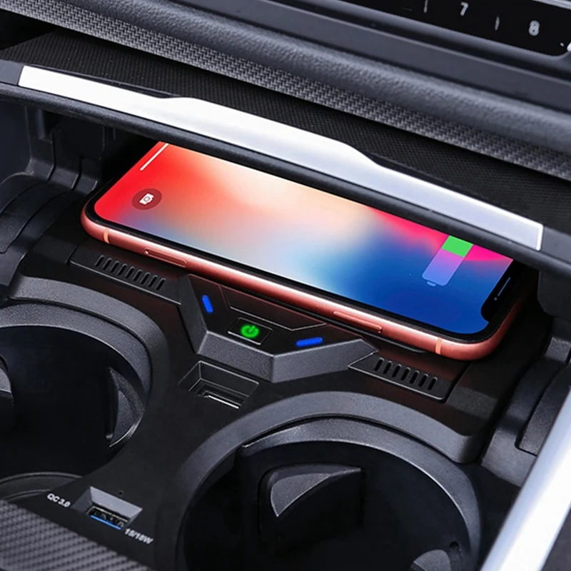 

Car Wireless Charger Fast Phone Charging Plate for-BMW 3 Series G20 G28 2020 2021 with NFC Card Key