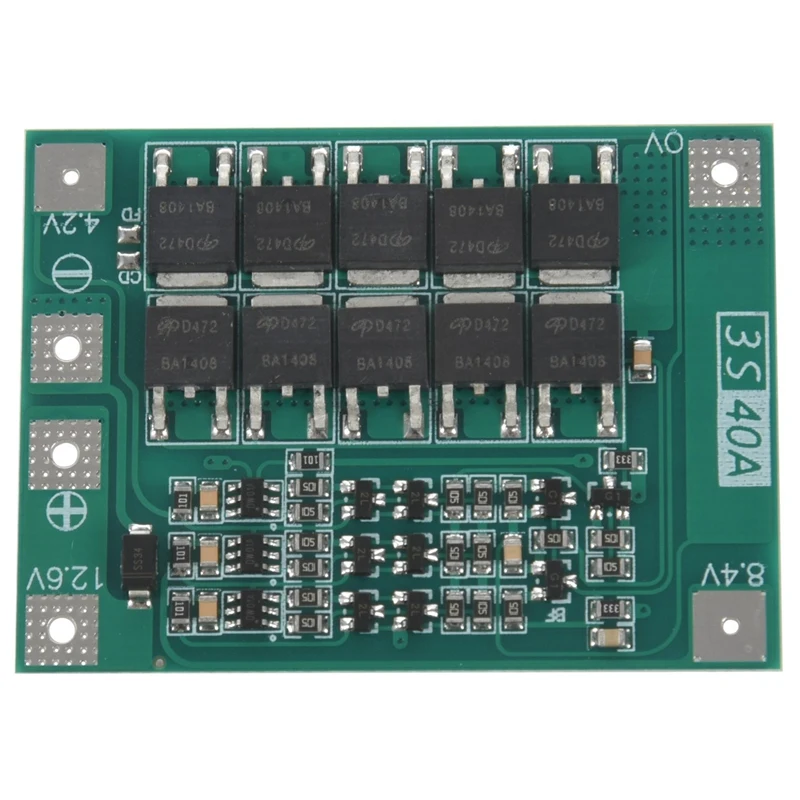 3S 40A Bms 11 1 V 12 6 18650 литиевая батарея защитная доска с сбалансированной версией для
