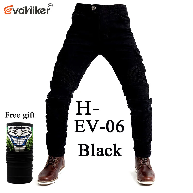 H-EV-06 Black O Army green UBS 06 черные UBS006 джинсы мужские джинсы для езды на мотоцикле брюки Защитное снаряжение мото брюки Беговые штаны - Цвет: H-EV-06 Black O