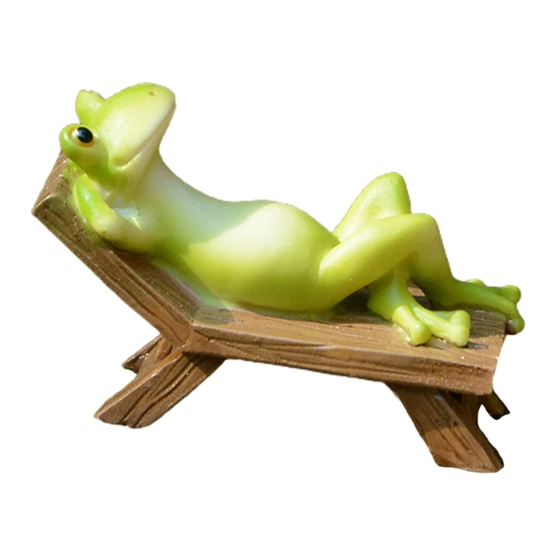Игрушка лягушка ручной работы милые тихие фигурки модель для дома детской