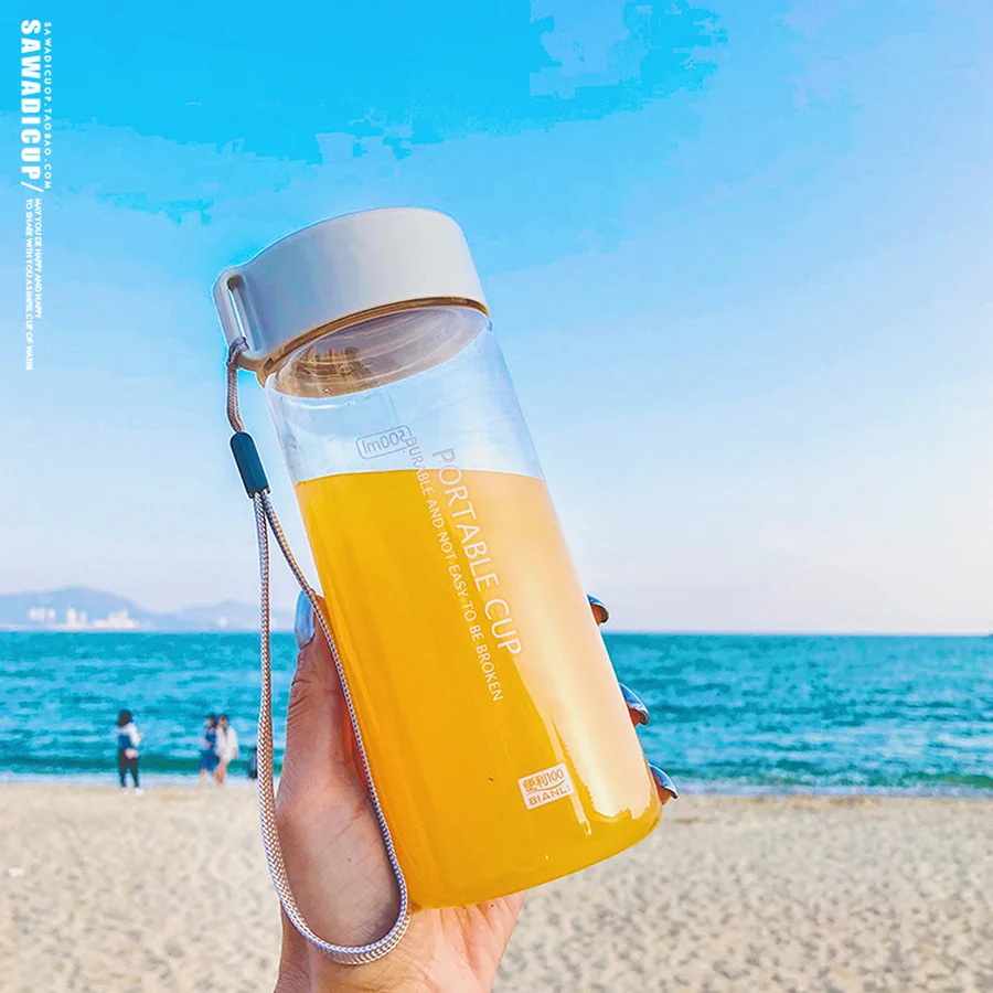 Маленькая емкость бутылка для воды прозрачная пластиковая детская школьная