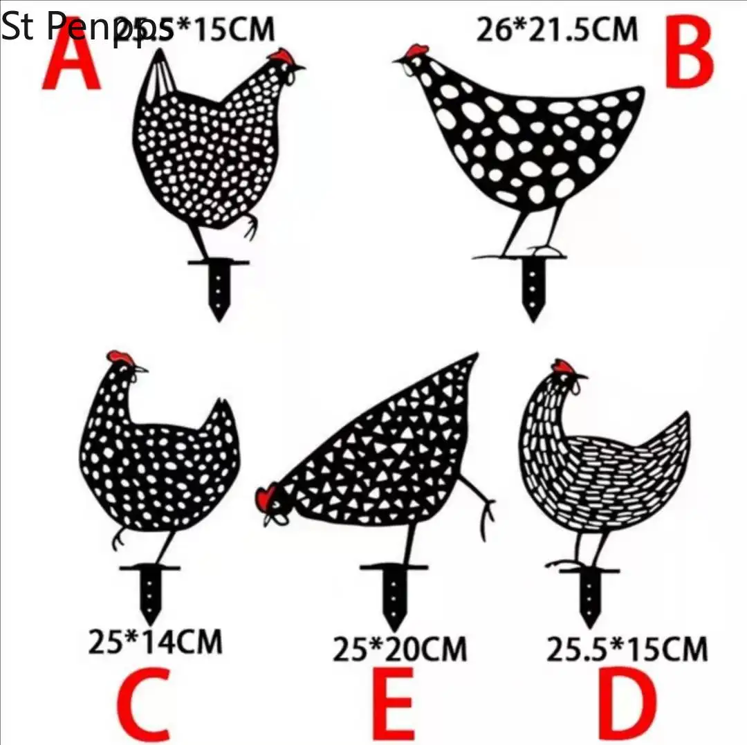 5 шт. украшения для кур Полые Акриловые фигурки животных на Пасху дома улицы двора