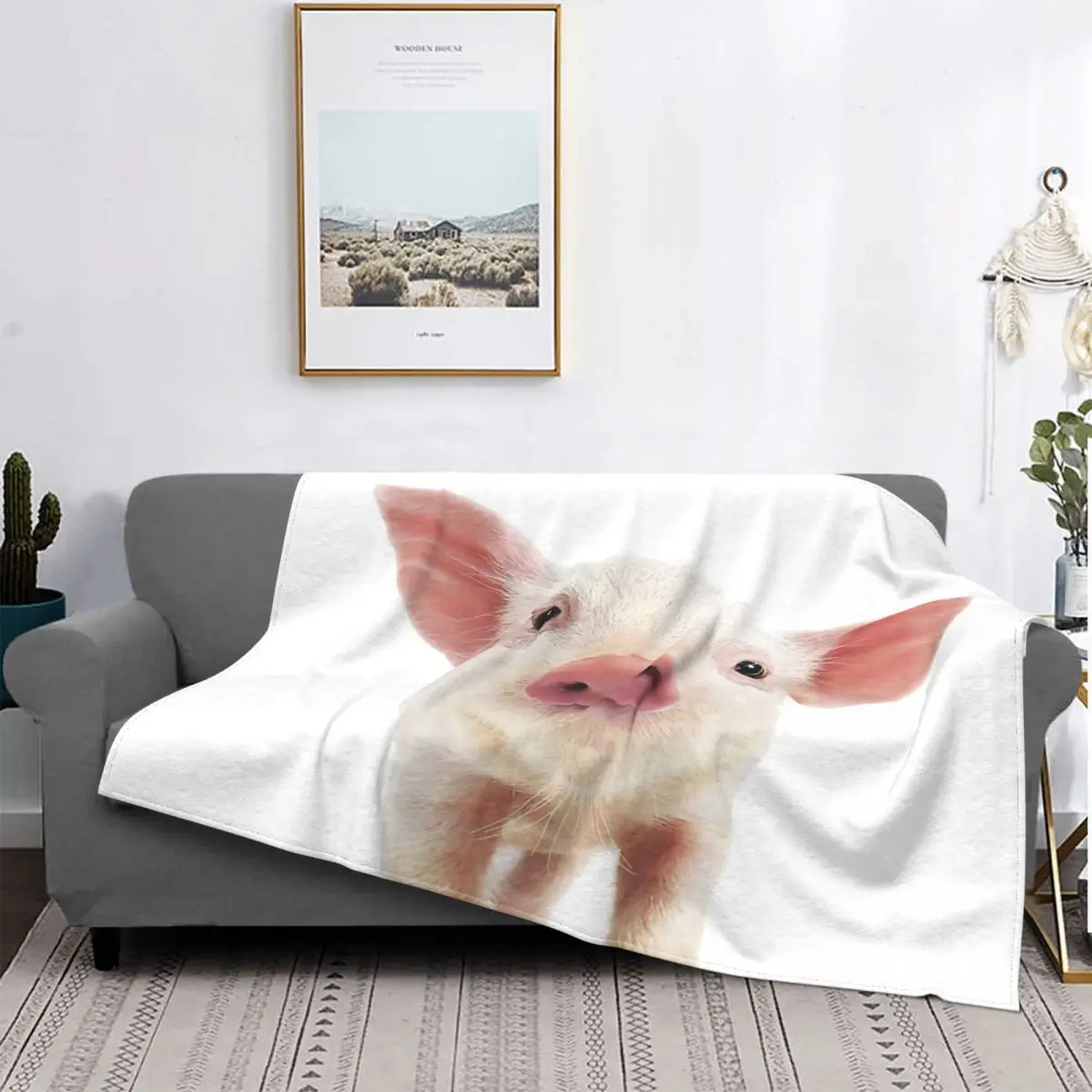 

Manta de retrato de cerdo de bebé, para cama colcha, manta a cuadros, toalla, manta de verano, colchas para cama