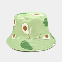 spring summer sunshade womens bucket hat mens cap double sided fruit print outdoor travel beach sunscreen parent child hat