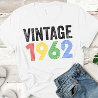 vintage 1962 60th birthday gift all original parts classic shirt casual short sleeve top tee cotton o neck lady tshirt unisex