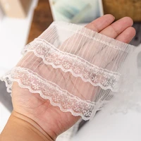 10cm wide elastic double sewing fabric white for dress diy crafts needlework accessories black trim lace ribbon 2yards wholesale