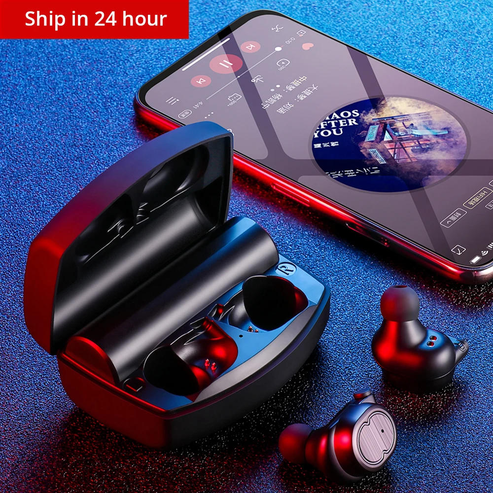 Новинка V5.0 bluetooth стерео наушники беспроводные IPX7 водонепроницаемые сенсорные