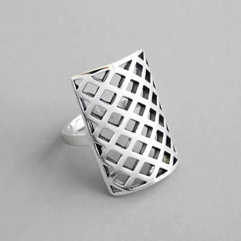 

Винтажные геометрические кольца из стерлингового серебра 925 пробы для женщин и девушек, свадебные кольца на палец, модные ювелирные изделия...