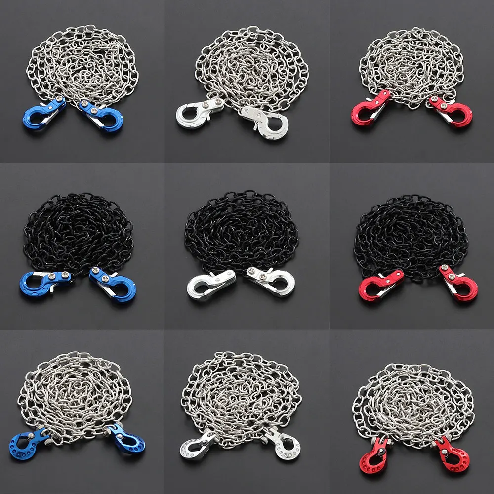 

RC Car Metal CNC Trailer Hook Winch Hook With Trailer Chain Accessories for 1/10 Axial SCX10 TRX4 D90 Tamiya CC01