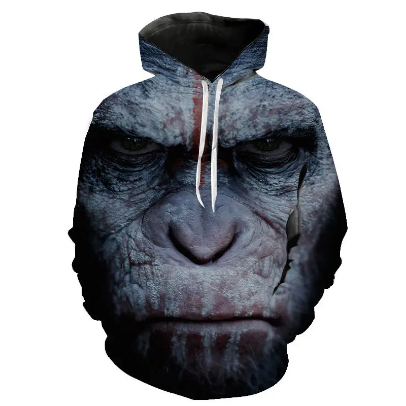 Толстовки с рисунком планеты обезьяны мужские и женские спортивные костюмы 3D