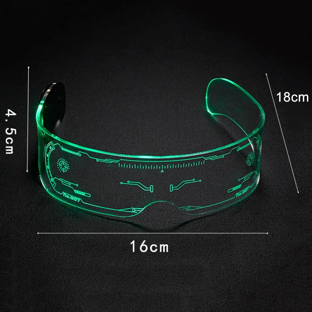 

LED Glasses Clear Light Up Flashing Luminous LED Glasses Eyewear for Cosplay Night Shows Decors Activities Christmas Supply