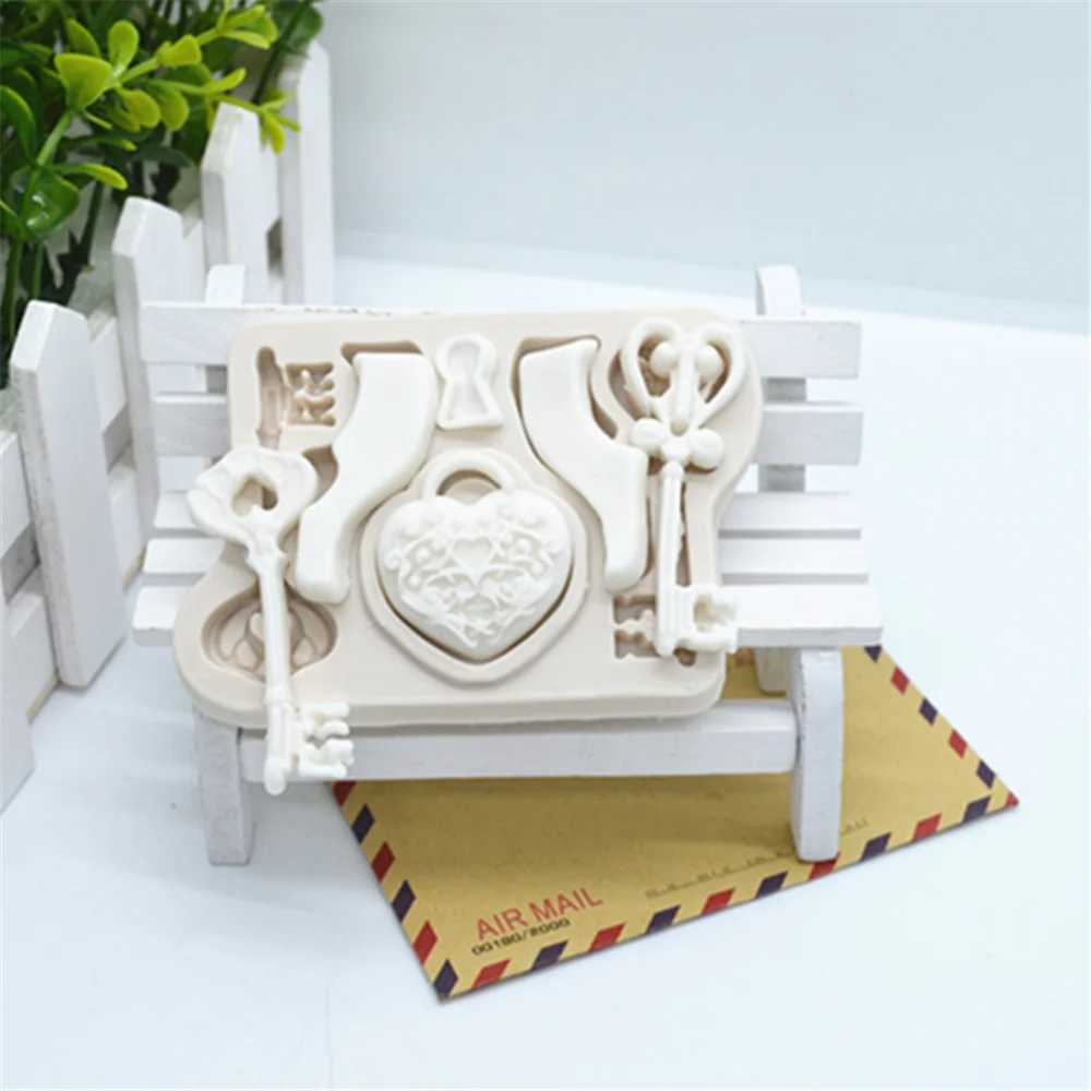 Luyou DIY ключ силиконовая резина прессформы Fondant (сахарная) пресс-форма для тортов