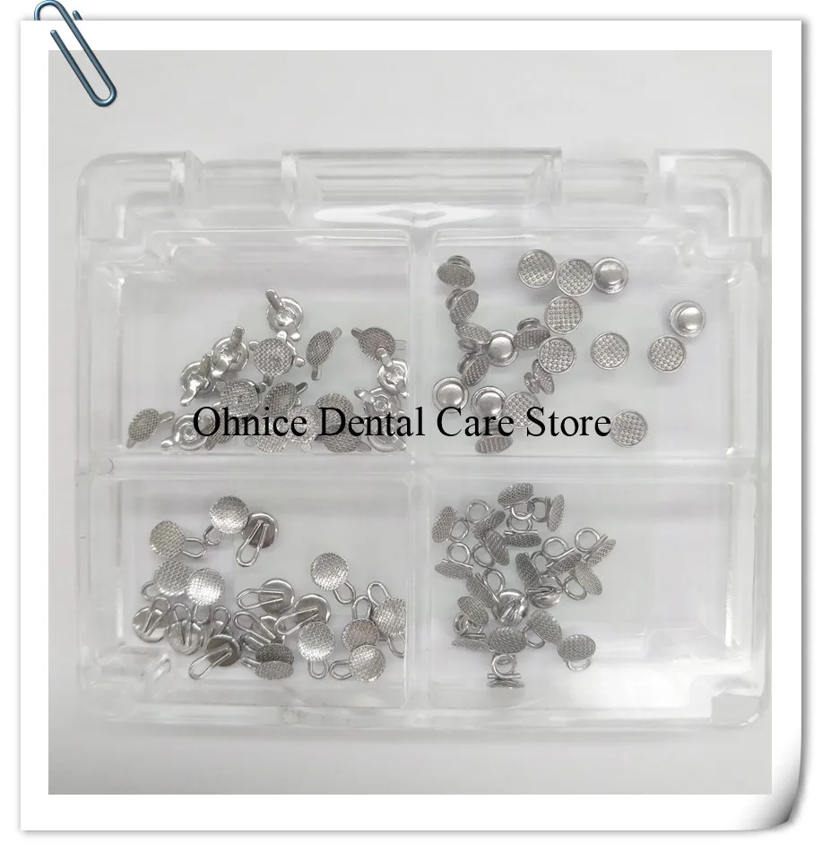 80 штук зубных ортодонтических лингвальных кнопок с двойными крыльями "Oral on".