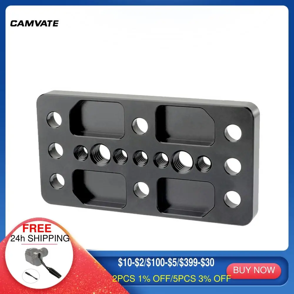 

CAMVATE Universal Cheese Plate/Tripod Mounting Plate With 1/4" & 3/8" Mounting Holes For DSLR Camera Cage Rig Support System New