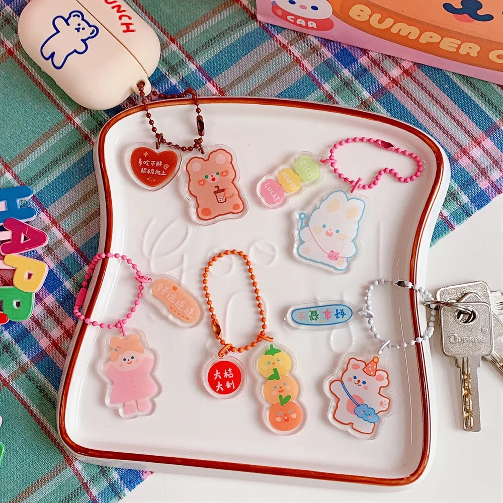 Bags Accessory 2pcs Kawaii Korea Japan Fashion Girls Key Chain Ring Children Gift Bag Sccessories Dropshipping Milkjoy Bentoy | Багаж и