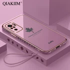 Чехол из ТПУ с Кленовым листом и квадратным покрытием для телефона Redmi Note 10 Pro 9 9S 8 K40 K30 Xiaomi 9T 10T 11 POCO M3 F3 X2, мягкий чехол