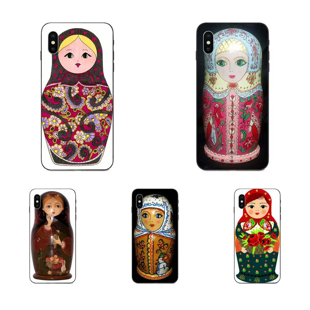 Мягкий ТПУ чехол защитный Matryoshka для русской куклы Apple iPhone 4 4S 5 5S SE 6 S 7 8 11 Plus X XS Max XR Pro