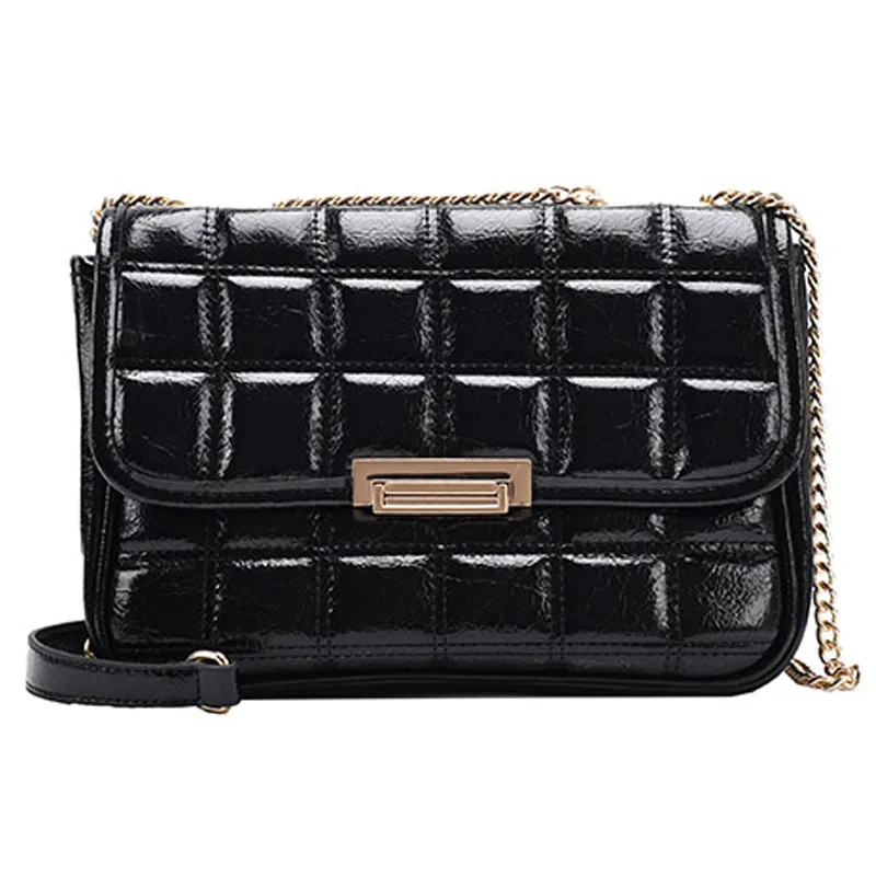 

Lattice Square Crossbody bag 2021 Fashion New High quality PU Leather Women's Designer Handbag Chain Shoulder Messenger Bag