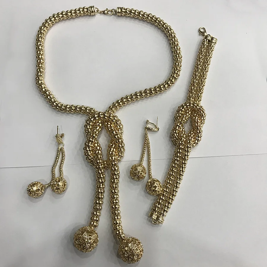 Лимит скидка африканские бусы Ювелирные наборы Индийский Золотой Цвет Роскошные